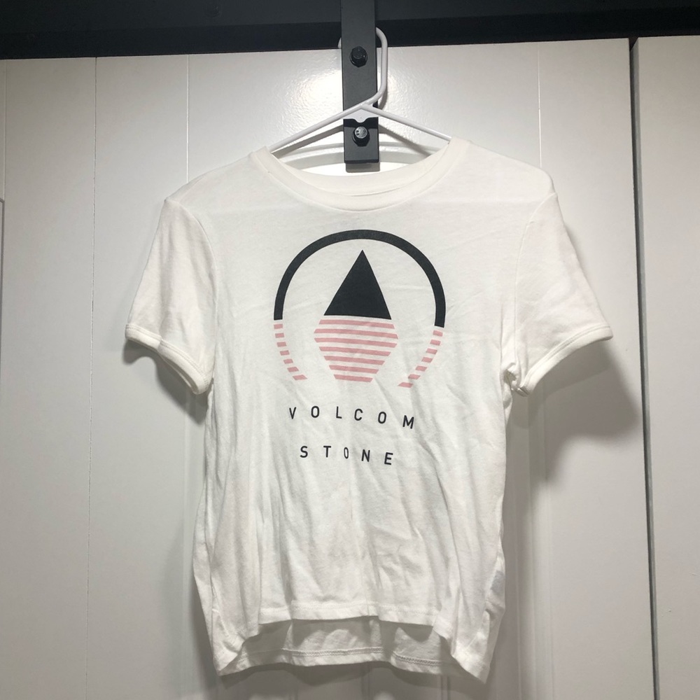 New without tags white extra small Volcom woman’s tee.